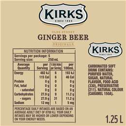 Kirks Ginger Beer Soft Drink Bottle