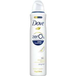 Dove Womans Deodorant Zero Original 250mL