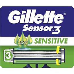 Gillette Sensor3 Mens Disposable Razors For Sensitive Skin