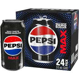 Pepsi Max No Sugar Cola Soft Drink Cans Multipack