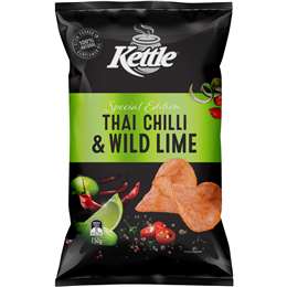 Kettle Thai Chilli & Lime Potato Chips 150g