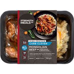 Strength Meals Co Mongolian Beef With Vegetables & Brown Rice