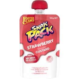 Foster Clark's Snak Pack Strawberry Flavoured Custard Pouch