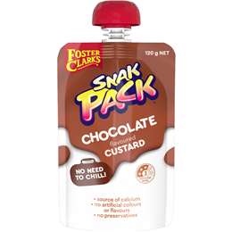 Foster Clark's Snak Pack Chocolate Flavoured Custard Pouch