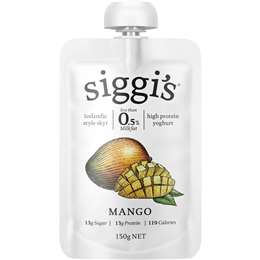 Siggi's Yoghurt Pouch Mango 150g