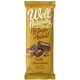 Well Naturally No Sugar Added Chocolate Salted Caramel 90g