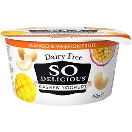 So Delicious Dairy Free Cashew Yoghurt Mango Passionfruit 150g | Woolworths