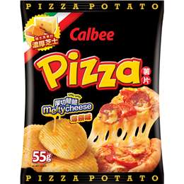 Calbee Potato Chips Pizza Flavoured 55g