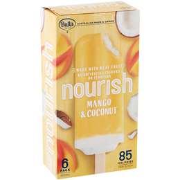 Bulla Nourish Mango And Coconut Sticks 6 Pack