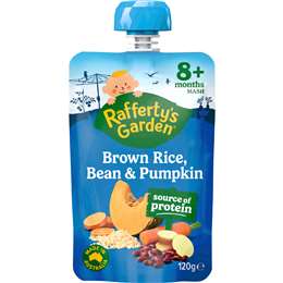 Rafferty's Garden Brown Rice Bean & Pumpkin Baby Food Pouch 8+ Months