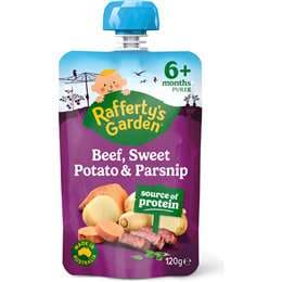Rafferty's Garden Baby Food Pouch Beef Sweet Potato & Parsnip 6+ Months