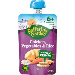 Rafferty's Garden Baby Food Pouch Chicken Vegetables & Rice 6+ Months