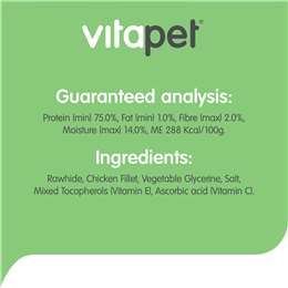 Vitapet Chewz Chicken Wrapped Rawhide Dog Food