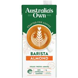 Australia's Own Barista Almond Long Life Milk UHT 1L