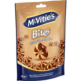 McVitie's Bites Mini Filled Cookies Vanilla & Choc 90g