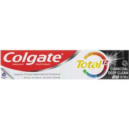 Colgate Antibacterial Toothpaste Total Charcoal Deep Clean 200g ...