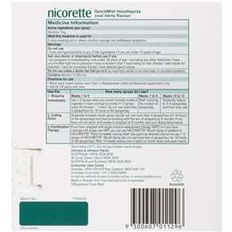 Nicorette Quit Smoking Quickmist Nicotine Mouth Spray Coolberry
