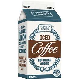 Farmers Union No Sugar Added Iced Coffee 600ml | Woolworths