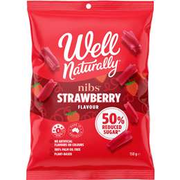 Well Naturally Nibs Strawberry Flavour 150g