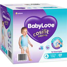 Babylove Cosifit Jumbo Nappies Toddler 69 Pack | Woolworths