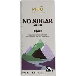 Pico No Sugar Added Dark Chocolate Bar Mint