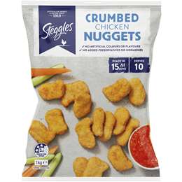 Steggles Chicken Nuggets Crumbed 1kg | Woolworths