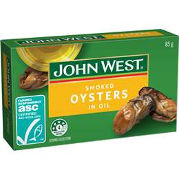 John West Smoked Oysters In Oil 85g