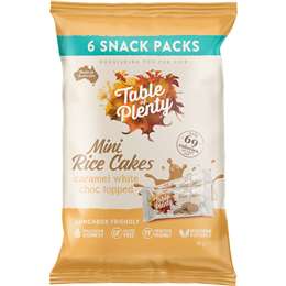 Table Of Plenty Mini Rice Cakes Snack Packs Caramel White Choc 6 pack