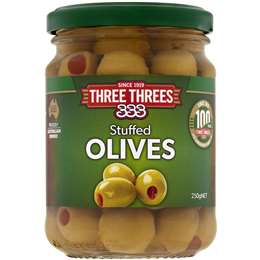 Three Threes Olives Stuffed