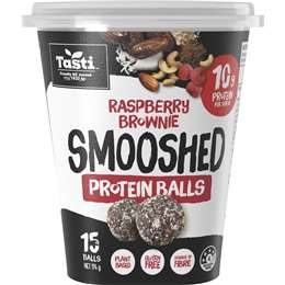 Tasti Smooshed Protein Balls Raspberry Brownie