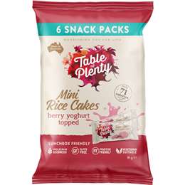 Table Of Plenty Mini Rice Cakes Berry Yoghurt Topped 6 pack