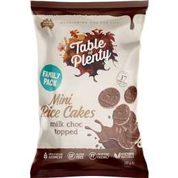 Table Of Plenty Mini Rice Cakes Milk Choc Topped Family Pack
