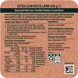 Woolworths Diced Lamb 