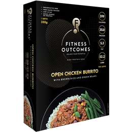 Fitness Outcomes Open Chicken Burrito 350g