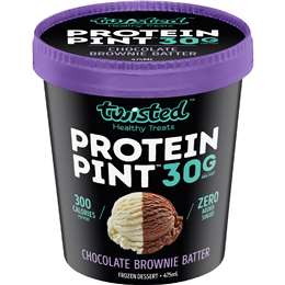 Twisted Healthy Treats Protein Pint Choc Brownie Batter Frozen Dessert 475mL