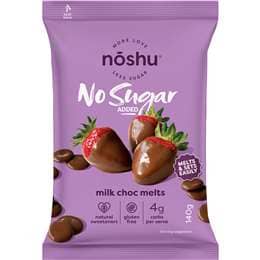 Noshu No Sugar Added Milk Choc Melts