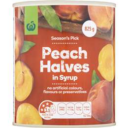 Woolworths Peach Halves In Syrup 