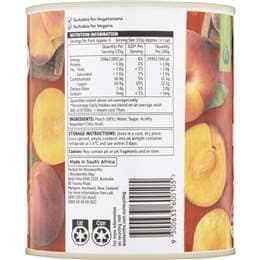 Woolworths Peach Halves In Syrup 