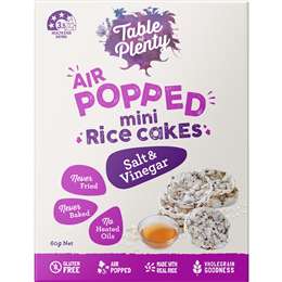 Table Of Plenty Air Popped Mini Rice Cakes Salt & Vinegar 60g