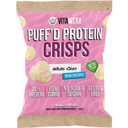 Vitawerx Puff'd Protein Crisps White Choc 60g