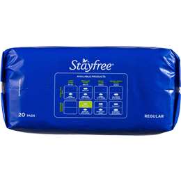Stayfree Regular Pads Regular No Wings