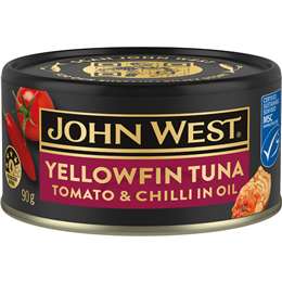 John West Yellowfin Tuna With Tomato & Chilli In Oil 90g