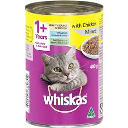 Whiskas Adult 1+ Years Wet Cat Food with Chicken Mince Can