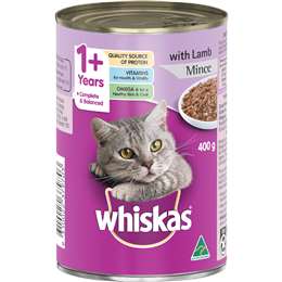 Whiskas 1+ Years Wet Cat Food Lamb Mince