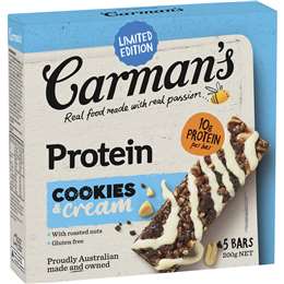 Carman's Protein Bars Cookies & Cream Limited Edition 5 pack