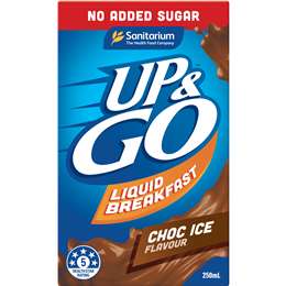 Sanitarium Up&go Liquid Breakfast No Added Sugar Choc Ice
