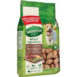 Nature's Gift Adult Chilled Fresh Dog Food Meatballs With Kangaroo & Peas