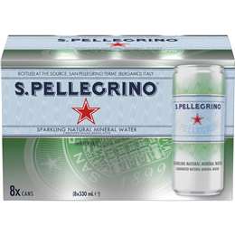 Sanpellegrino Sparkling Natural Mineral Water Slim Cans
