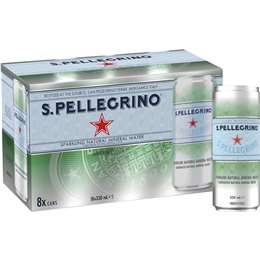 Sanpellegrino Sparkling Natural Mineral Water Slim Cans