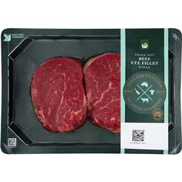 Woolworths Beef Eye Fillet Thick Cut Steak